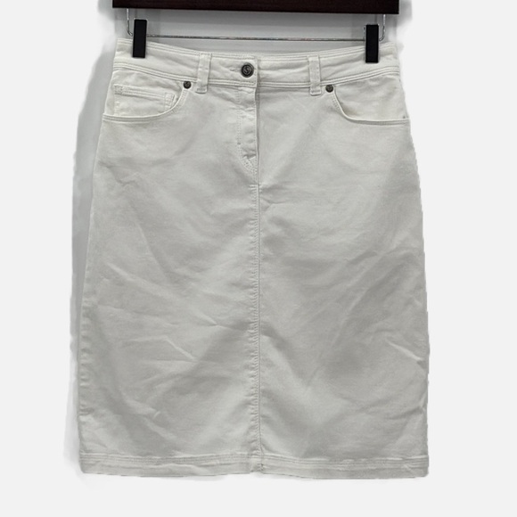 Saint James Elfy Denim Skirt in White - Size 4 - Picture 3 of 13